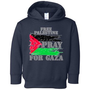 Free Palestine Pray For Gaza Palestinian Flag Toddler Hoodie