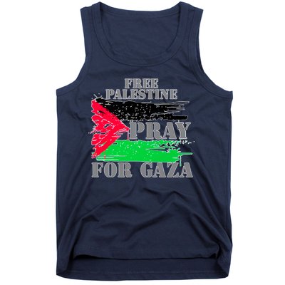 Free Palestine Pray For Gaza Palestinian Flag Tank Top