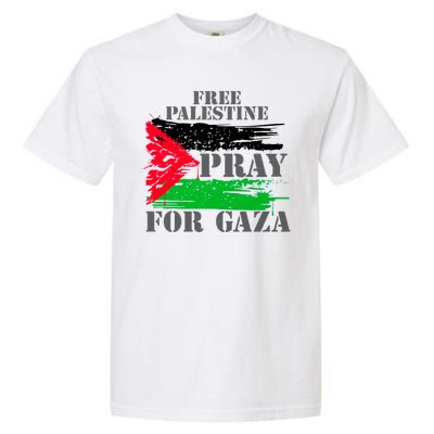 Free Palestine Pray For Gaza Palestinian Flag Garment-Dyed Heavyweight T-Shirt