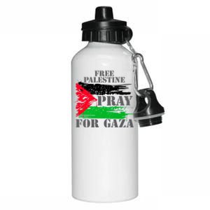 Free Palestine Pray For Gaza Palestinian Flag Aluminum Water Bottle