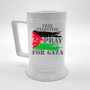 Free Palestine Pray For Gaza Palestinian Flag Beer Stein