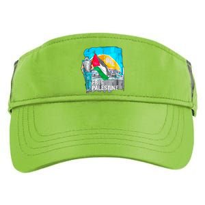 Free Palestine Save Gaza Ilustraion Adult Drive Performance Visor