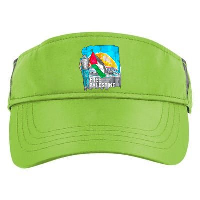 Free Palestine Save Gaza Ilustraion Adult Drive Performance Visor