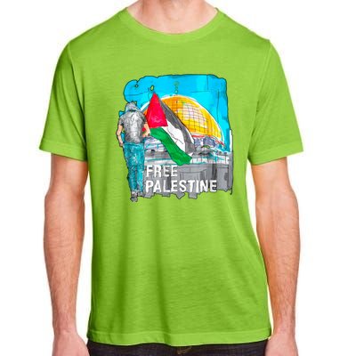 Free Palestine Save Gaza Ilustraion Adult ChromaSoft Performance T-Shirt