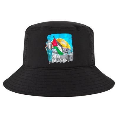 Free Palestine Save Gaza Ilustraion Cool Comfort Performance Bucket Hat