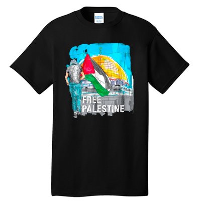 Free Palestine Save Gaza Ilustraion Tall T-Shirt