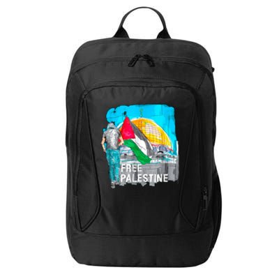 Free Palestine Save Gaza Ilustraion City Backpack