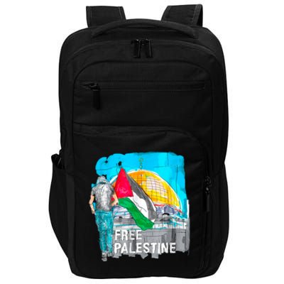 Free Palestine Save Gaza Ilustraion Impact Tech Backpack