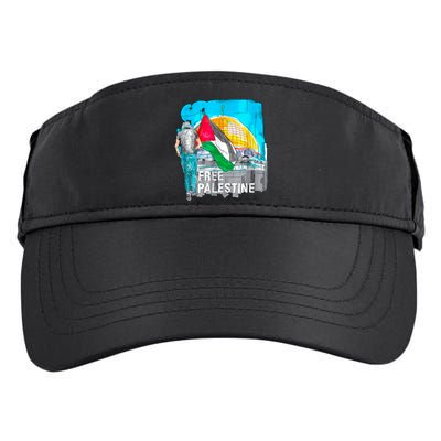 Free Palestine Save Gaza Ilustraion Adult Drive Performance Visor
