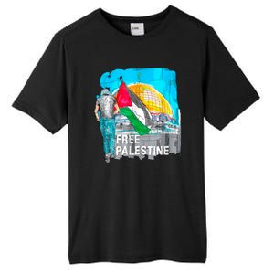 Free Palestine Save Gaza Ilustraion Tall Fusion ChromaSoft Performance T-Shirt