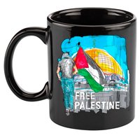 Free Palestine Save Gaza Ilustraion 11oz C Handle Ceramic Mug