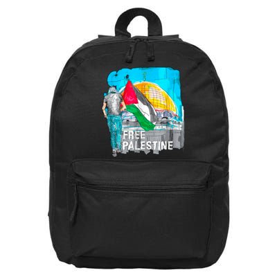 Free Palestine Save Gaza Ilustraion 16 in Basic Backpack