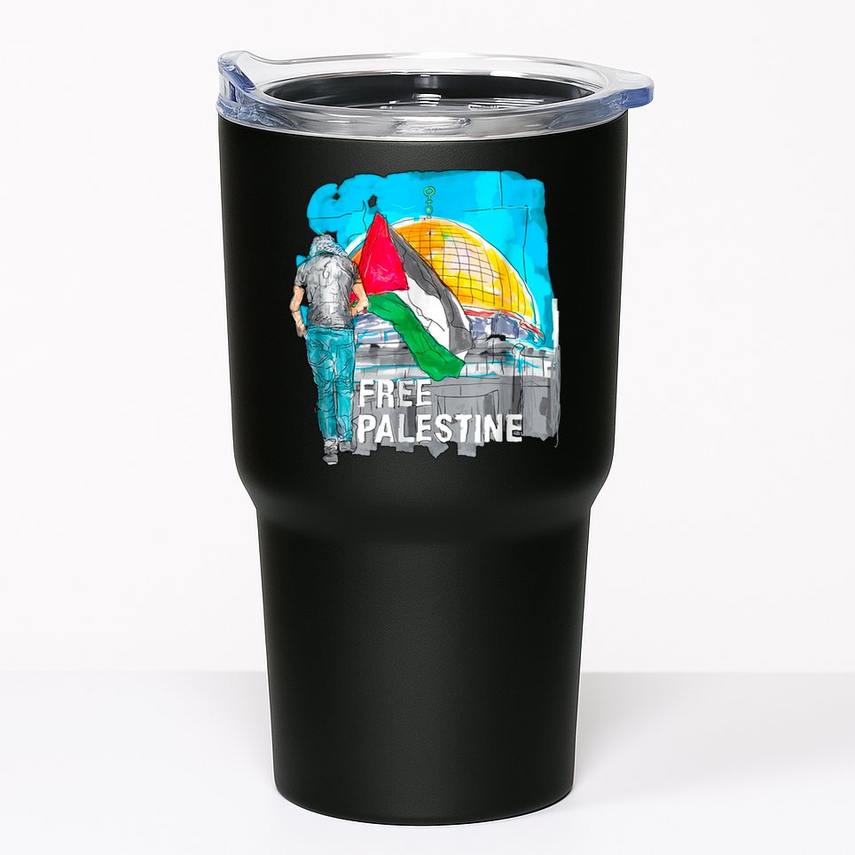 Free Palestine Save Gaza Ilustraion Tumbler