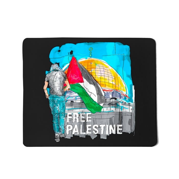 Free Palestine Save Gaza Ilustraion Mousepad