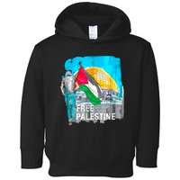 Free Palestine Save Gaza Ilustraion Toddler Hoodie