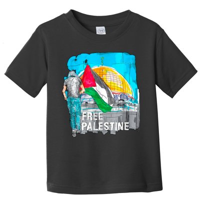 Free Palestine Save Gaza Ilustraion Toddler T-Shirt