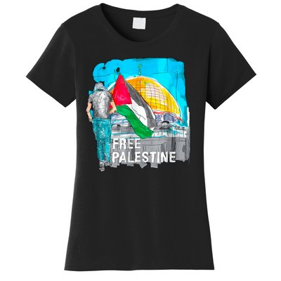 Free Palestine Save Gaza Ilustraion Women's T-Shirt