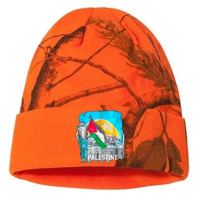 Free Palestine Save Gaza Ilustraion Kati Licensed 12" Camo Beanie