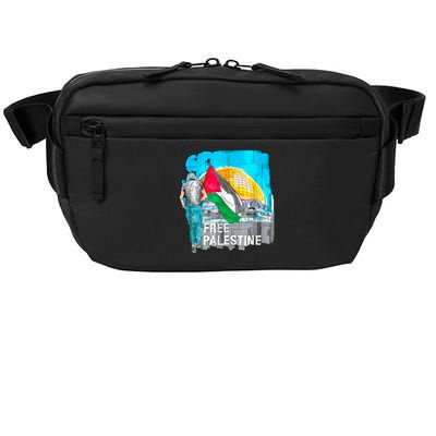 Free Palestine Save Gaza Ilustraion Crossbody Pack