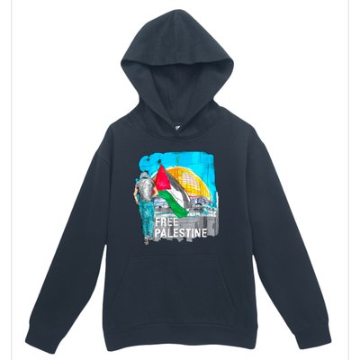 Free Palestine Save Gaza Ilustraion Urban Pullover Hoodie