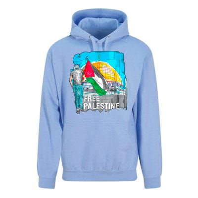 Free Palestine Save Gaza Ilustraion Unisex Surf Hoodie