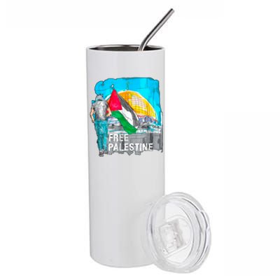 Free Palestine Save Gaza Ilustraion Stainless Steel Tumbler