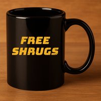 Free Shrugs 11oz C Handle Ceramic Mug