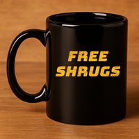 Free Shrugs 11oz C Handle Ceramic Mug
