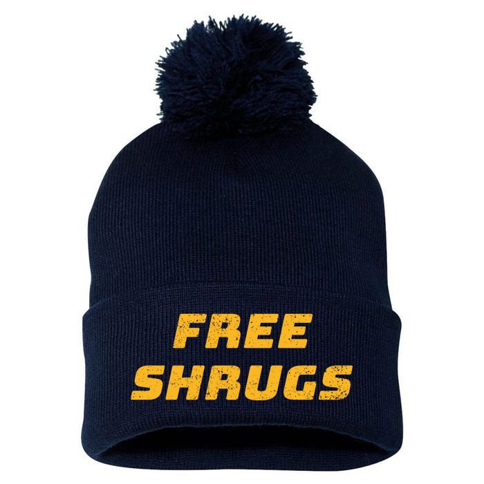 Free Shrugs Pom Pom 12in Knit Beanie