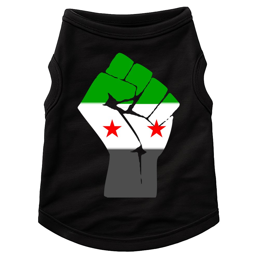 Free Syria Revolution Fist Flag Doggie Tank