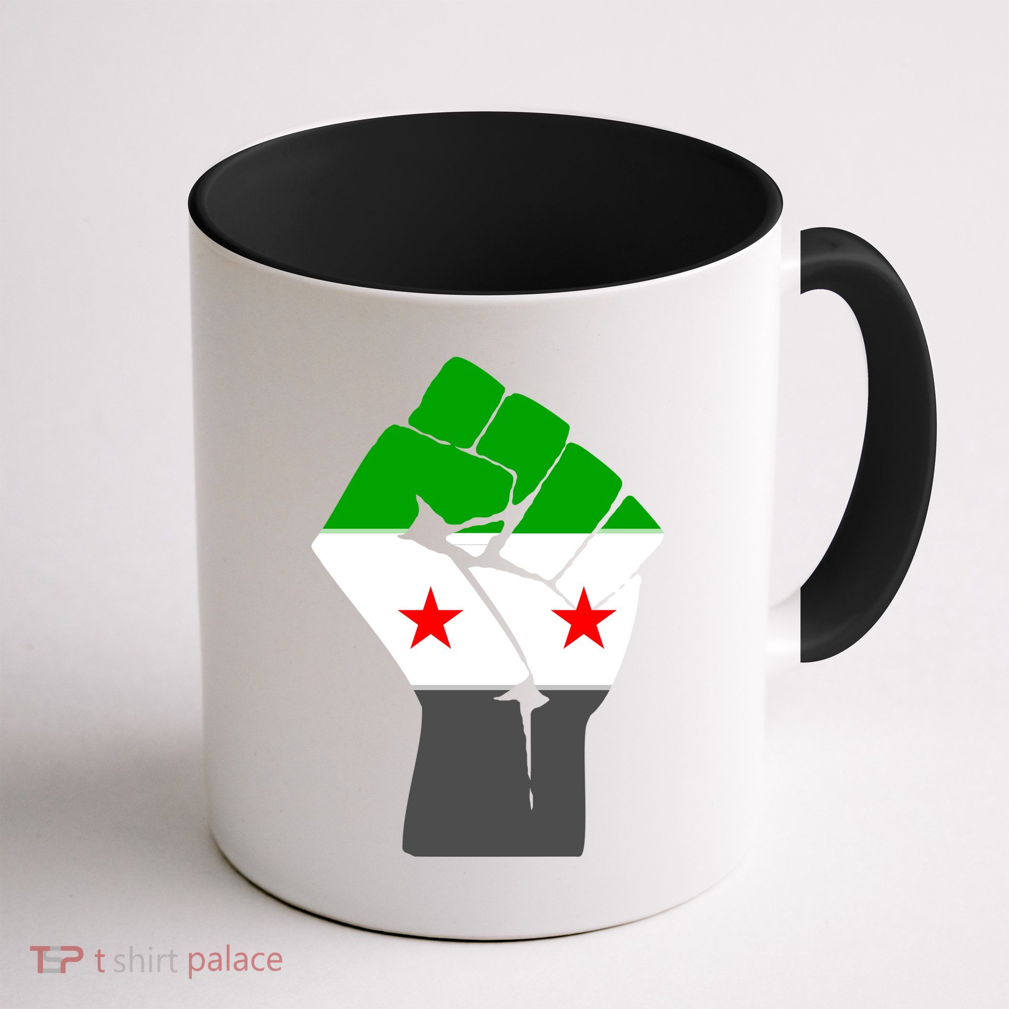 Free Syria Revolution Fist Flag Mug