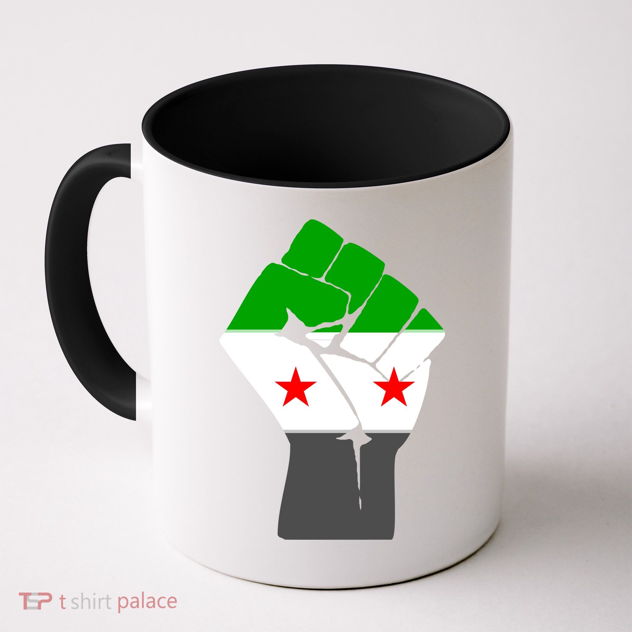 Free Syria Revolution Fist Flag Mug