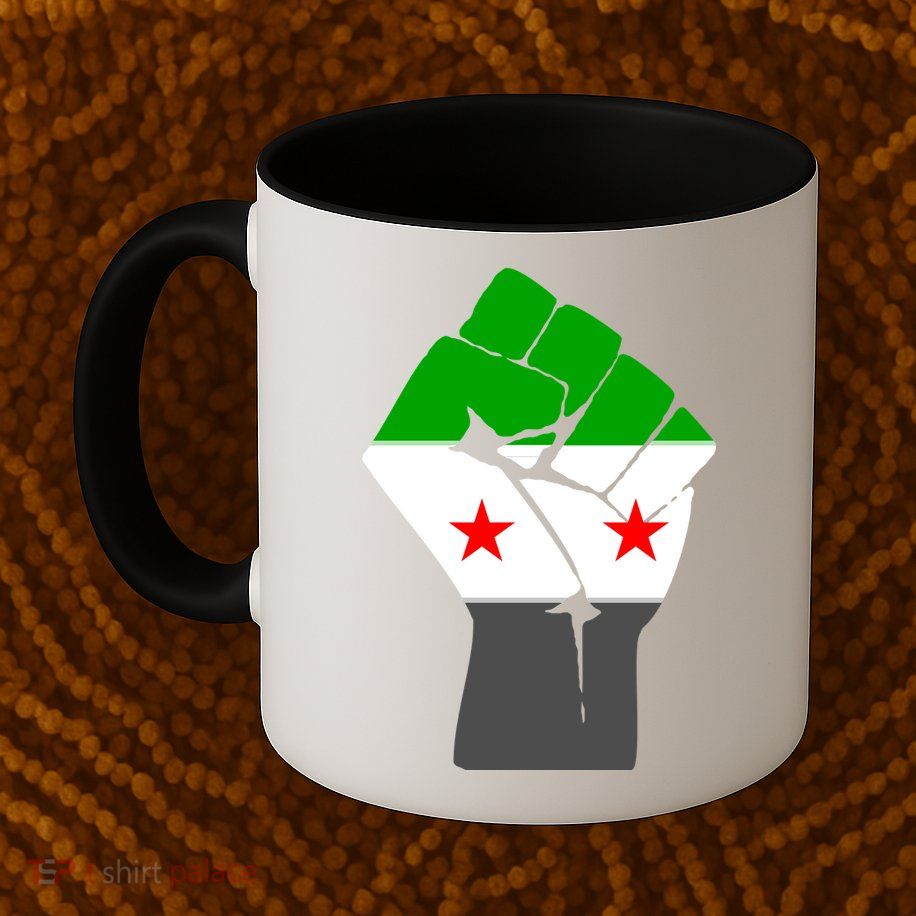 Free Syria Revolution Fist Flag Mug