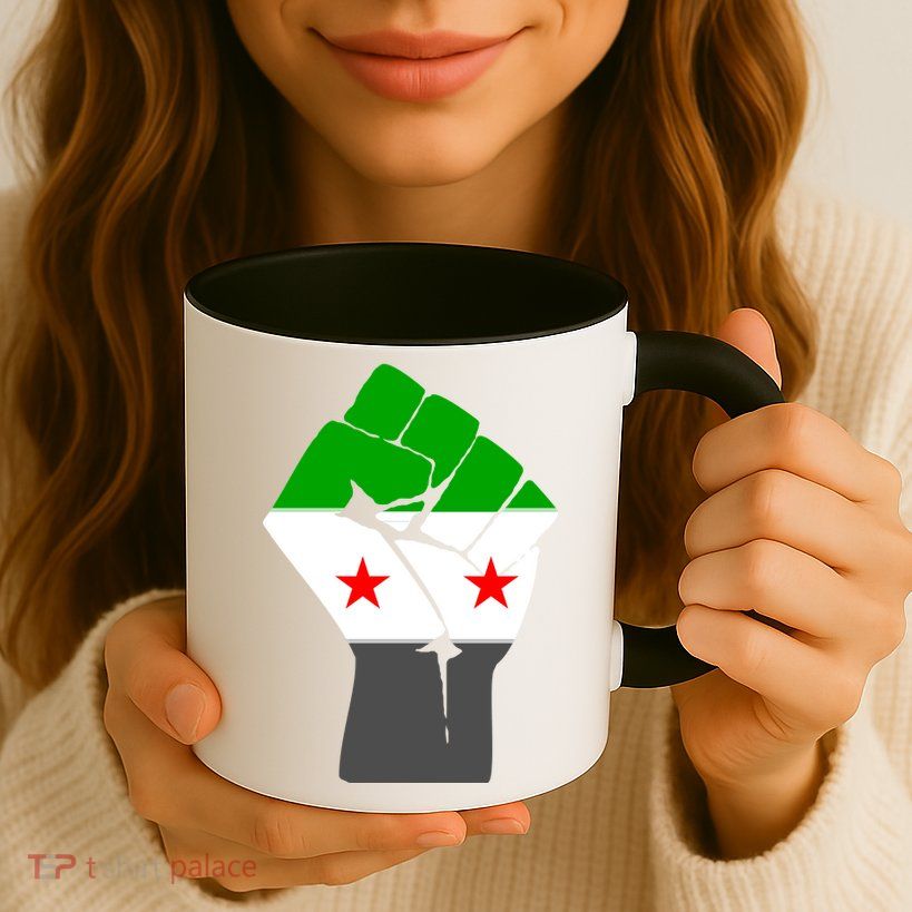 Free Syria Revolution Fist Flag Mug