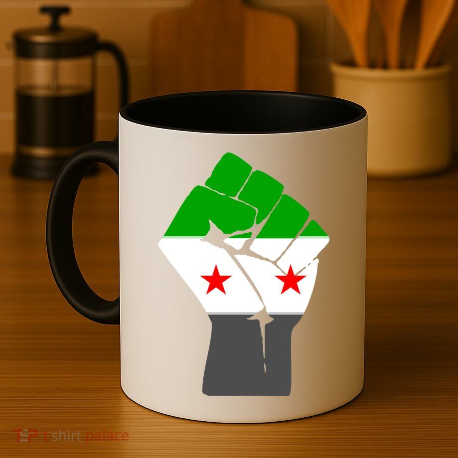 Free Syria Revolution Fist Flag Mug
