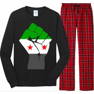 Free Syria Revolution Fist Flag Long Sleeve Pajama Set