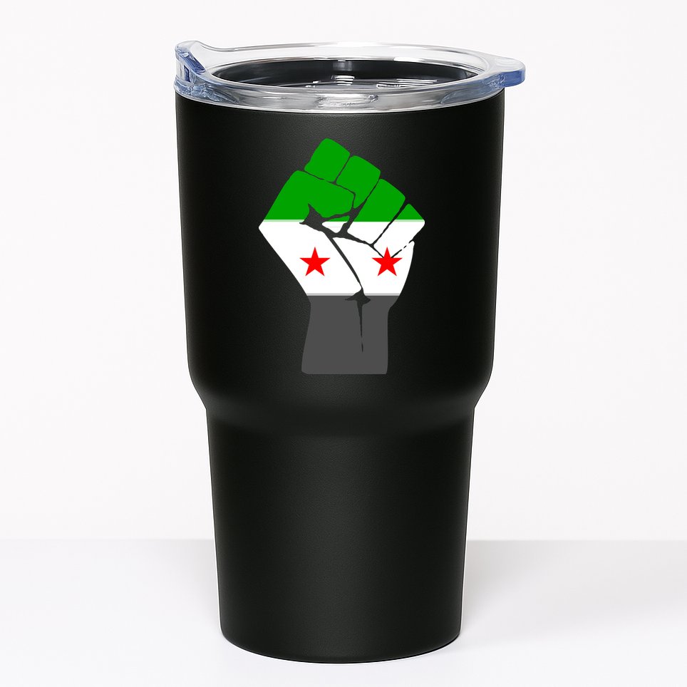 Free Syria Revolution Fist Flag Tumbler