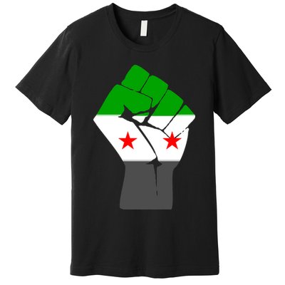 Free Syria Revolution Fist Flag Premium T-Shirt