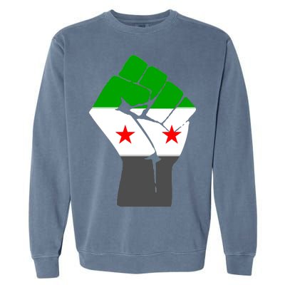 Free Syria Revolution Fist Flag Garment-Dyed Sweatshirt