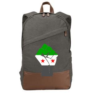 Free Syria Revolution Fist Flag Cotton Canvas Backpack