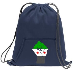 Free Syria Revolution Fist Flag Sweatshirt Cinch Pack Bag