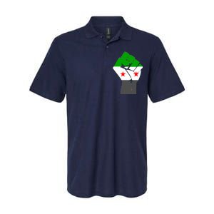 Free Syria Revolution Fist Flag Softstyle Adult Sport Polo