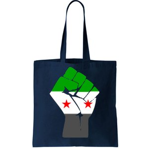 Free Syria Revolution Fist Flag Tote Bag