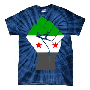 Free Syria Revolution Fist Flag Tie-Dye T-Shirt