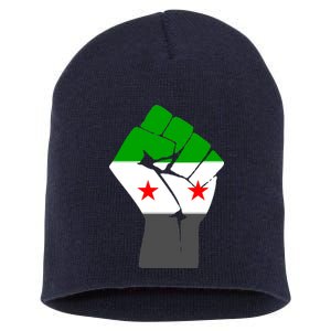 Free Syria Revolution Fist Flag Short Acrylic Beanie