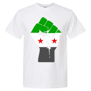 Free Syria Revolution Fist Flag Garment-Dyed Heavyweight T-Shirt