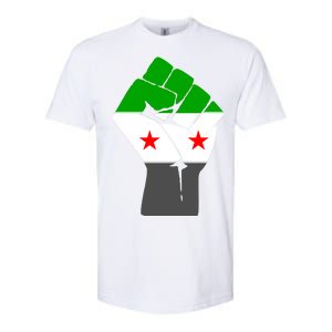 Free Syria Revolution Fist Flag Softstyle CVC T-Shirt