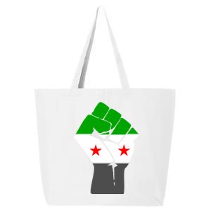 Free Syria Revolution Fist Flag 25L Jumbo Tote