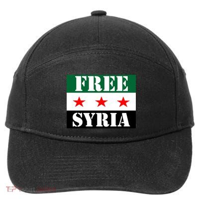 Free Syria Syrian Anti War Protest Strikes 7-Panel Snapback Hat