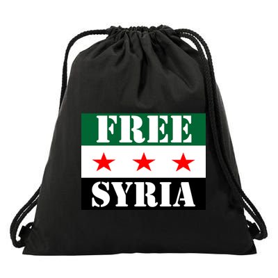 Free Syria Syrian Anti War Protest Strikes Drawstring Bag